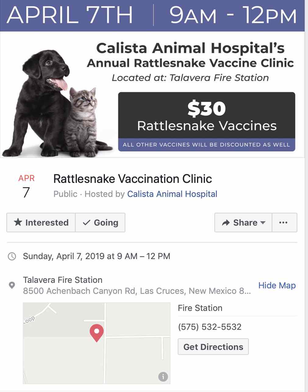 Rattlesnake Clinic – April 7, 2019